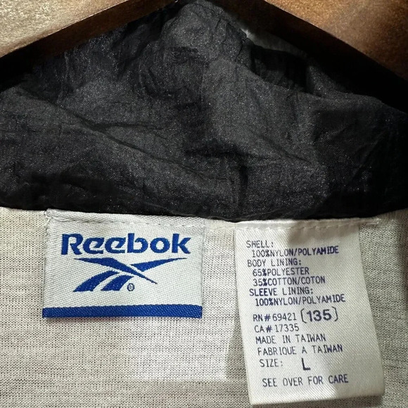 Reebok Windbreaker Jacket Men Large Red Black 1/2 Zip Vintage 90s Retro Gorpcore - Picture 2 of 10